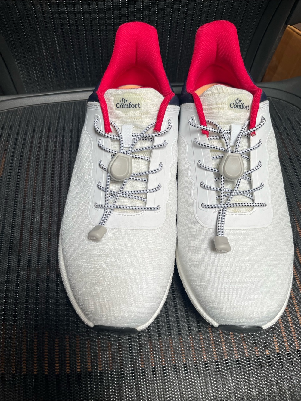 Men’s White Athletic Shoe with Red Lining